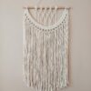 Makrama wisząca na ścianę BONA kolor naturalny / ecru