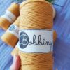 BOBBINY SZNUREK DO MAKRAMY 3mm SKRĘCANY MUSZTARDOWY