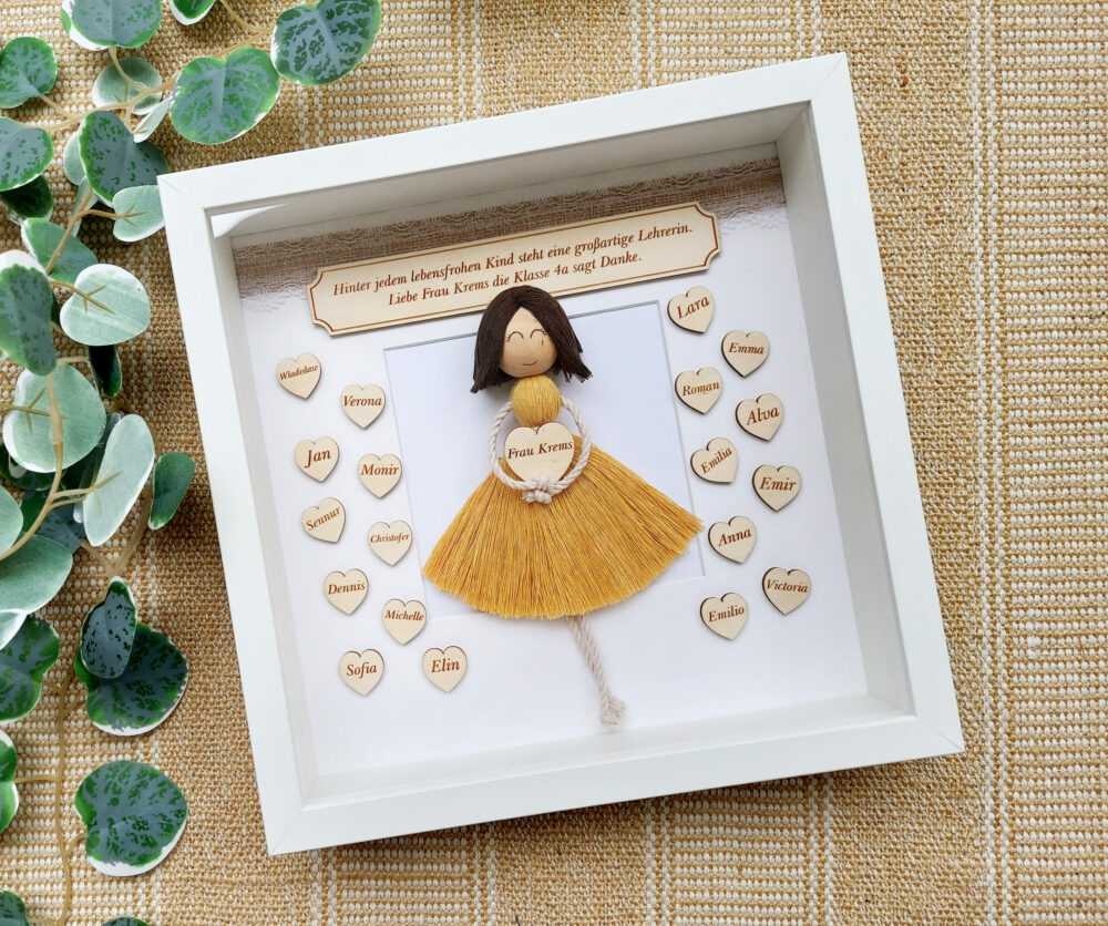 Prezent dla nauczyciela, upominek, ramka, gablotka