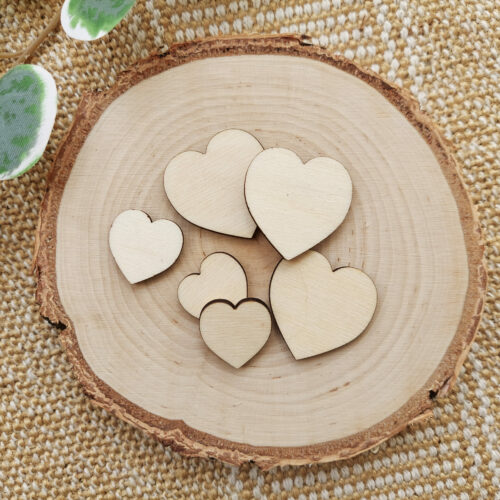 Serduszko ze sklejki gładkie 2cm, 3cm