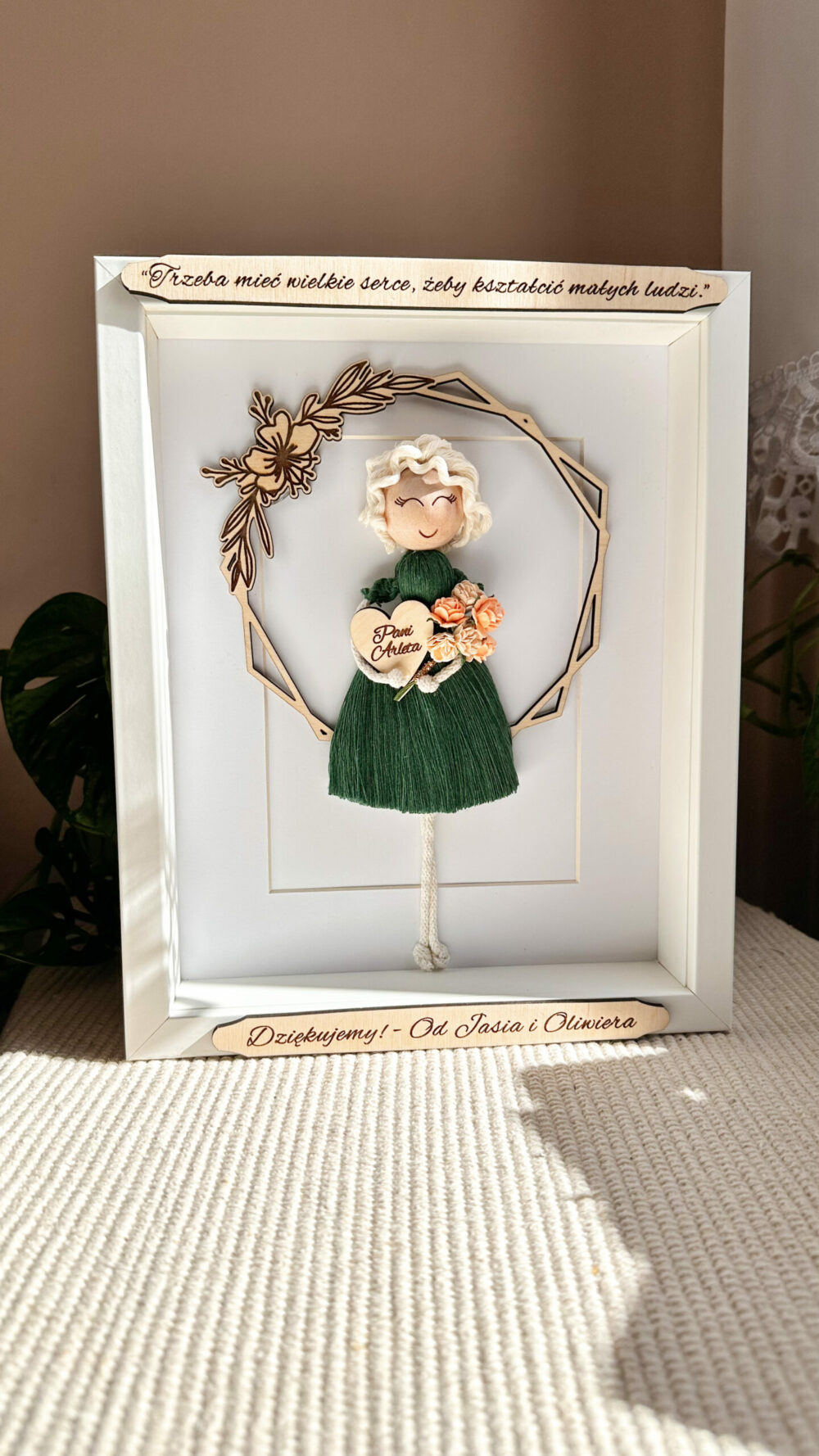 Prezent dla nauczyciela, upominek, ramka