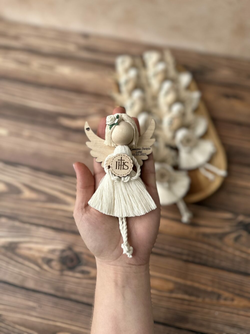 Magnes Aniołek / dziewczynka - podziękowanie dla gości I Komunia Święta
