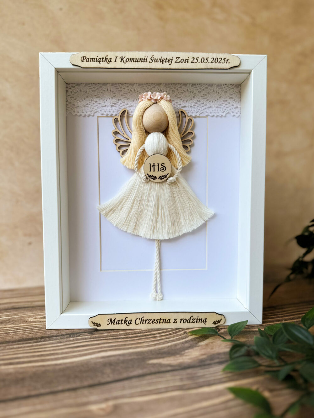 Gablotka z Aniołkiem I Komunia Święta / dziewczynka