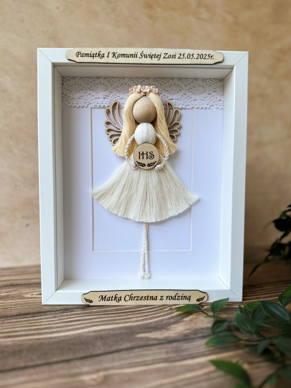 Gablotka z Aniołkiem I Komunia Święta / dziewczynka