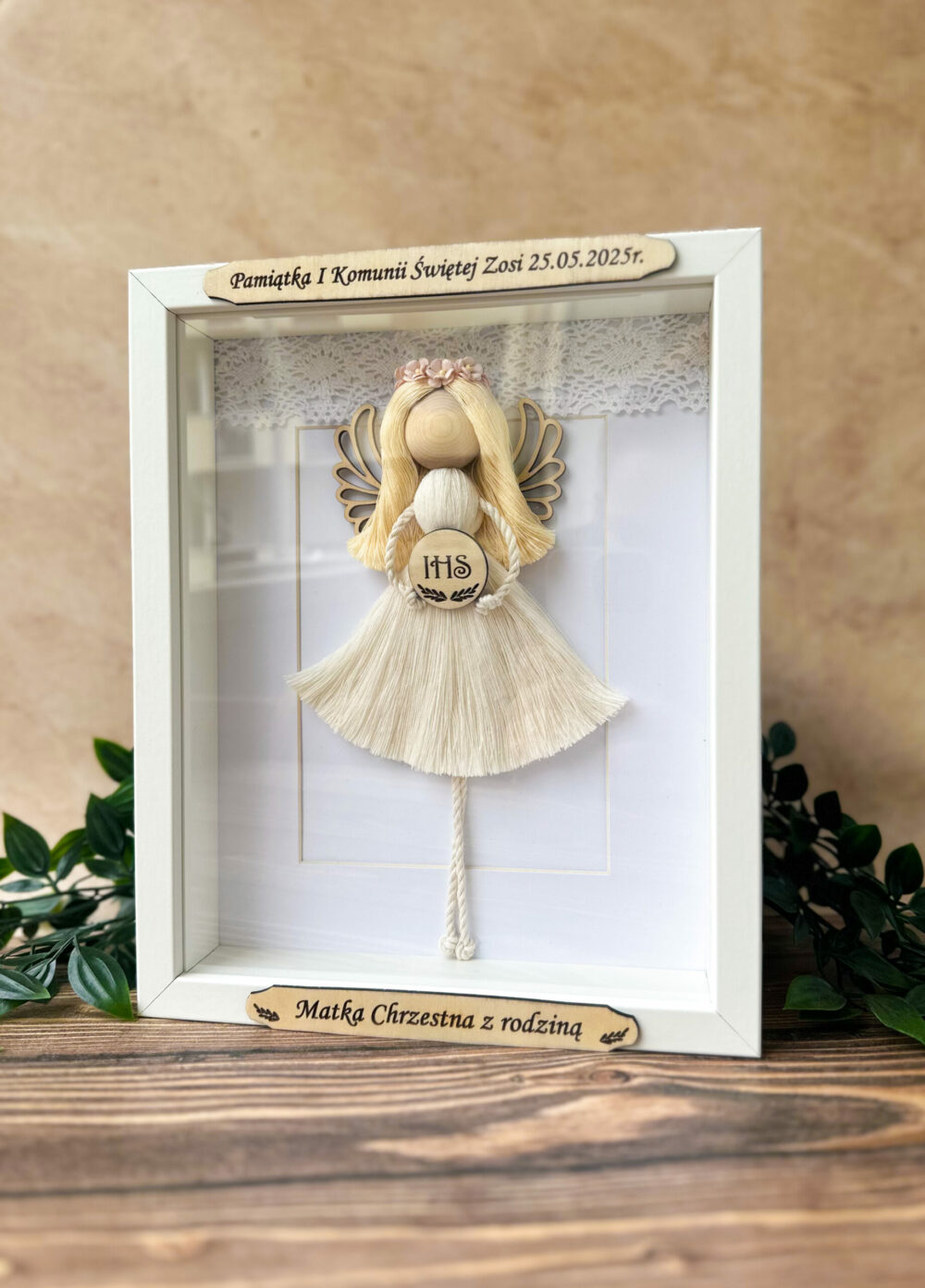 Gablotka z Aniołkiem I Komunia Święta / dziewczynka