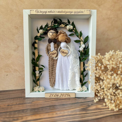 Ramka ślubna - Para Młoda - pergola