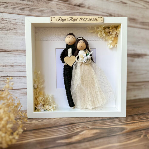 Ramka ślubna - Para Młoda - boho